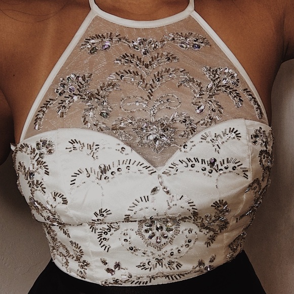 Black and white/cream B. Darlin Dress homecoming - Picture 3 of 8